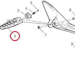 Repose-Pieds arrière droit — réf. 46510981AA | Ducati Store