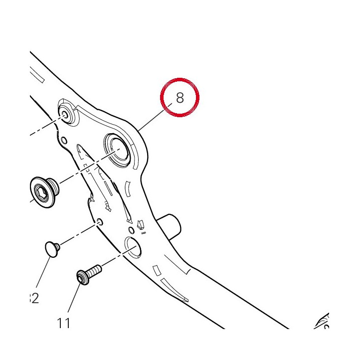 Cadre arrière droit — réf. 47112472AA | Ducati Store