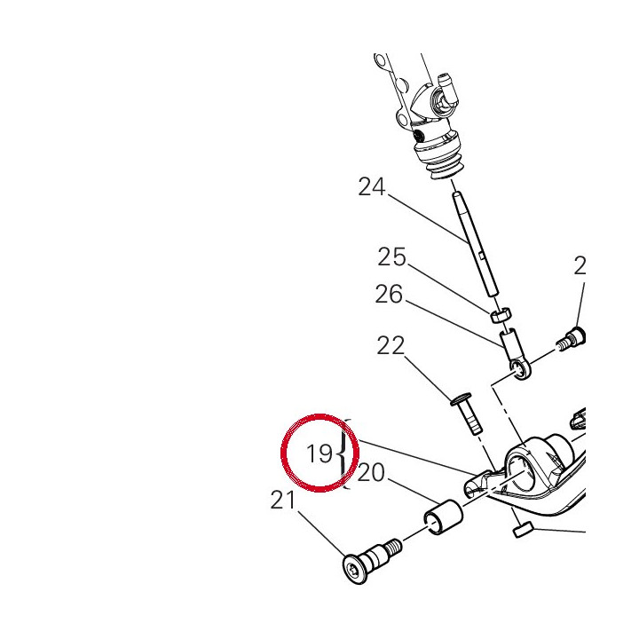 Levier de commande frein — réf. 45721391AA | Ducati Store
