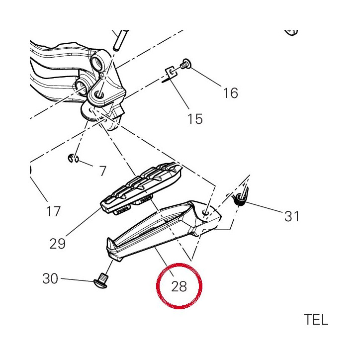 Repose-Pieds avant droit — réf. 46411301AA | Ducati Store