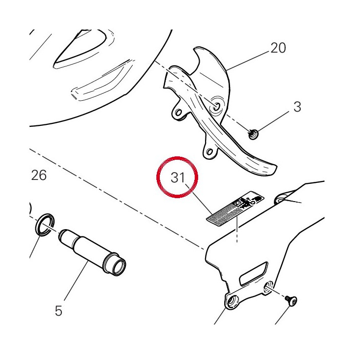 Plaque de tension de chaîne — réf. 43315621A | Ducati Store