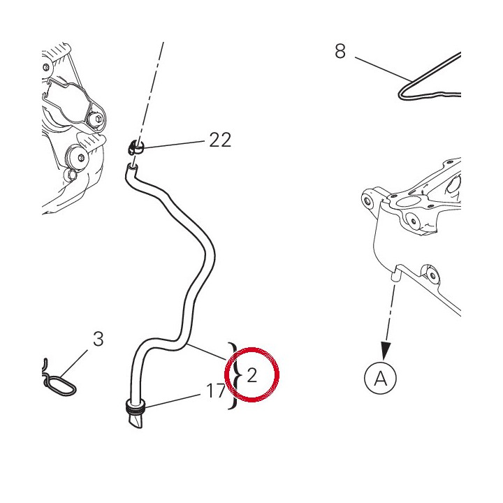 Tuyau drainage airbox — réf. 59019442A | Ducati Store