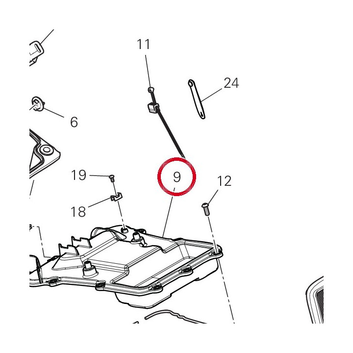 Couvercle airbox supérieur — réf. 24718042A | Ducati Store