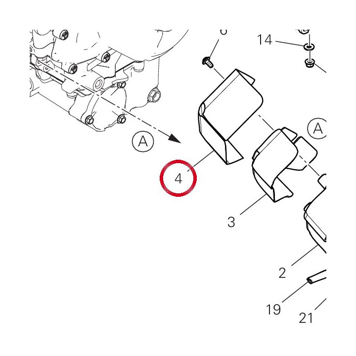 Pare-Chaleur moteur soupape — réf. 4601R981A | Ducati Store