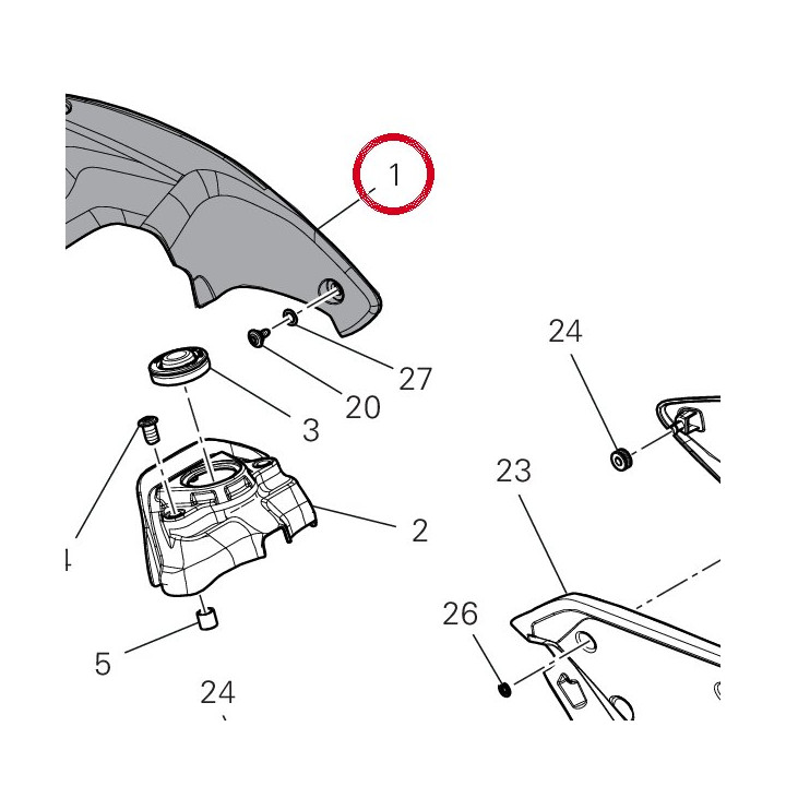 Couvercle réservoir — réf. 4801J011BB | Ducati Store