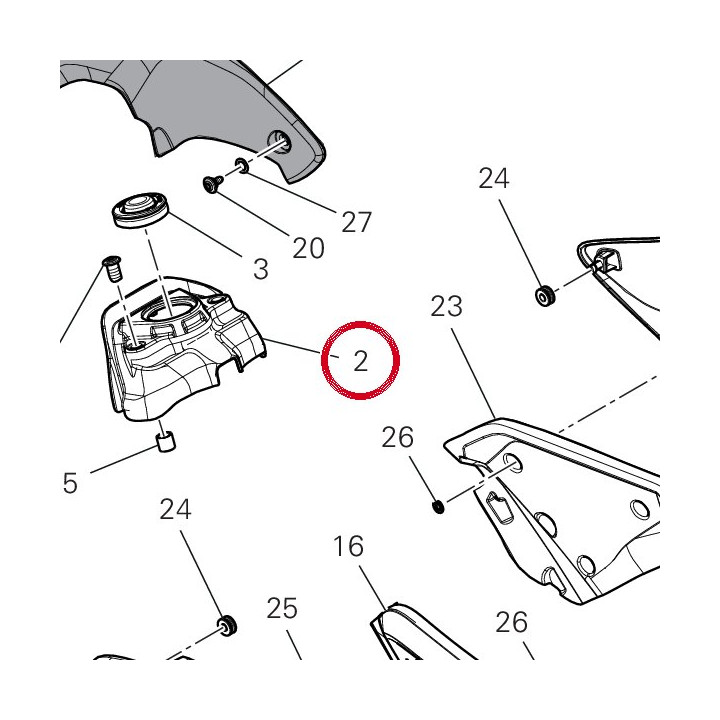 Couvercle handsfree — réf. 4601S231A | Ducati Store