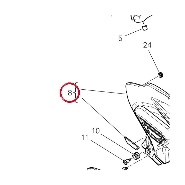 Couvercle droit 4602S251AB — réf. 4602S251AB | Ducati Store