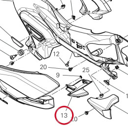 Grille ouie radiateur droit — réf. 4841C992A | Ducati Store