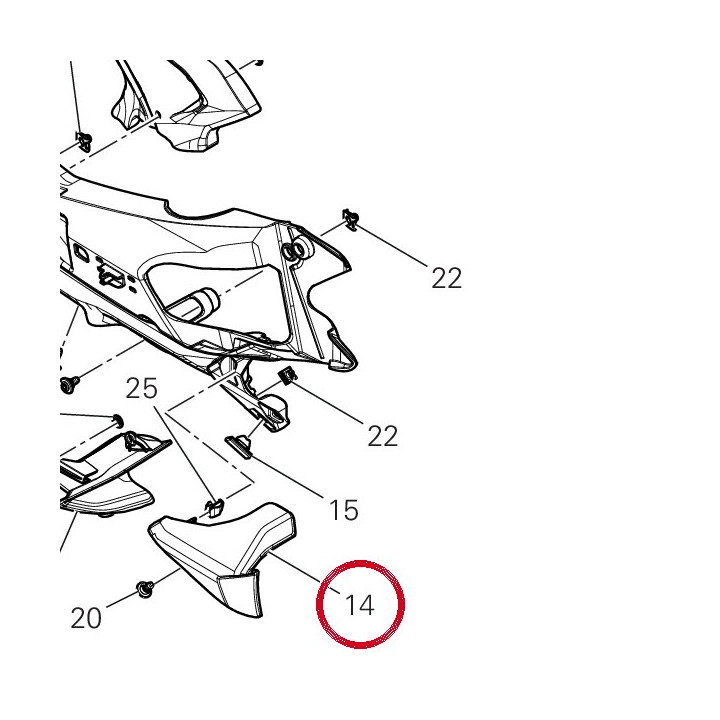 Couvercle droit 4801I061A — réf. 4801I061A | Ducati Store