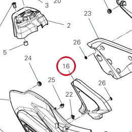 Panneau insonorisant droit — réf. 48613381A | Ducati Store