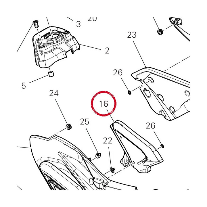 Panneau insonorisant droit — réf. 48613381A | Ducati Store
