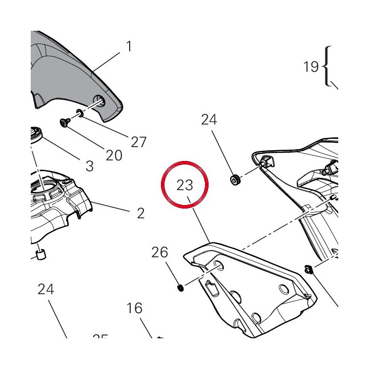 Absorbant sonore calotte — réf. 48613371A | Ducati Store