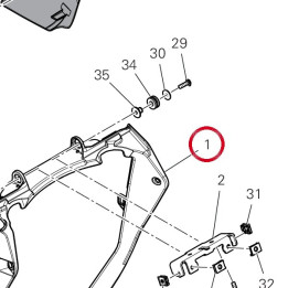 V22O - Rad duct 4841C931A — réf. 4841C931A | Ducati Store