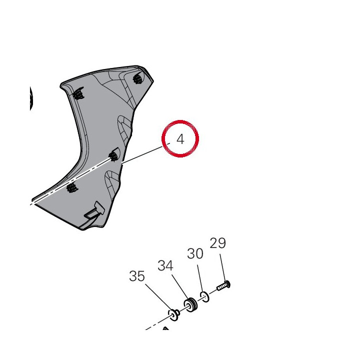 Embout gauche 4801I171AC — réf. 4801I171AC | Ducati Store