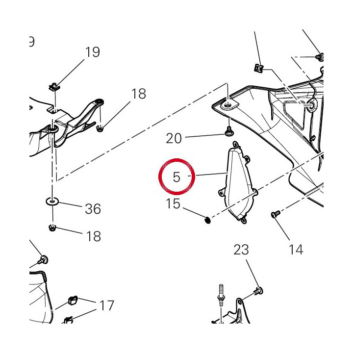 Grille gauche 4601S851AA — réf. 4601S851AA | Ducati Store