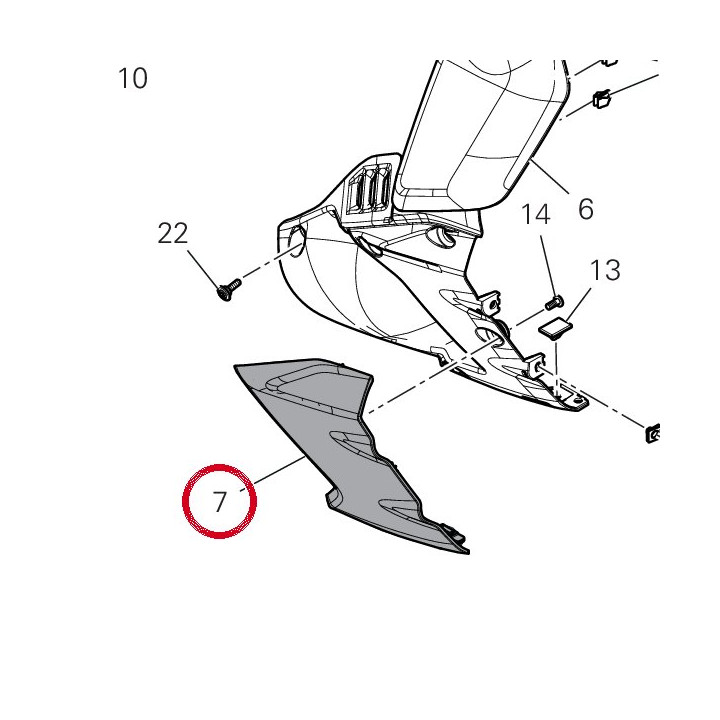 Embout droit 4801I181AB — réf. 4801I181AB | Ducati Store