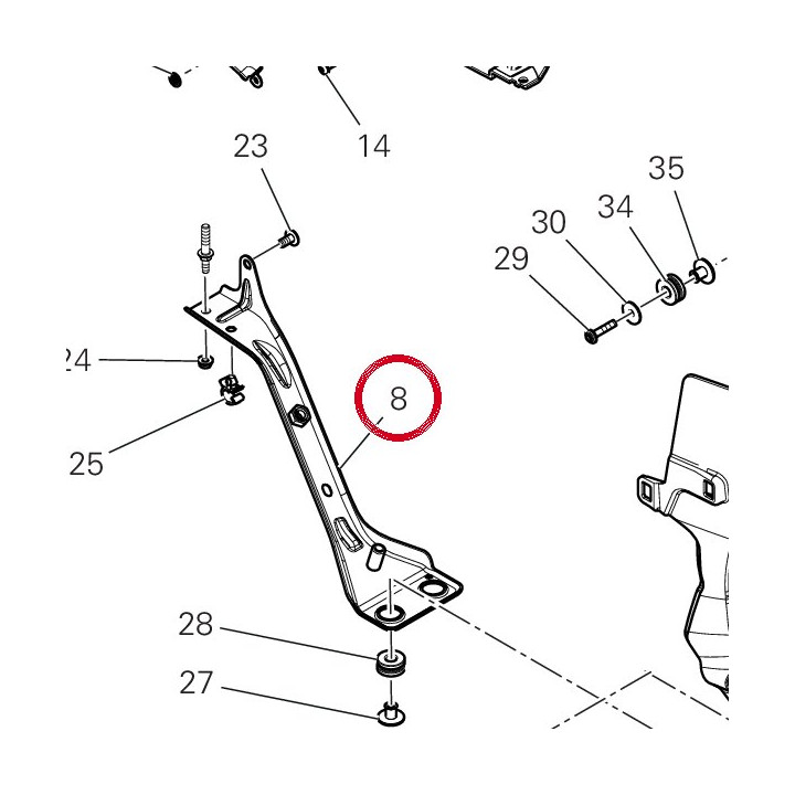 Support 8301P631BA — réf. 8301P631BA | Ducati Store