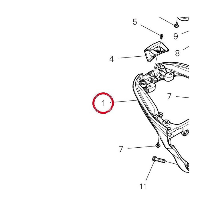 Poignée arrière 80610562AA — réf. 80610562AA | Ducati Store