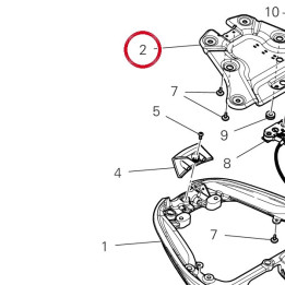 Plaque arrière 47112511AA — réf. 47112511AA | Ducati Store