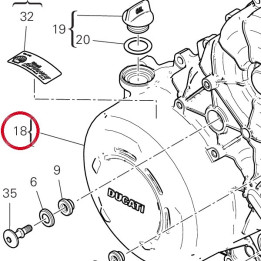 Couvercle embrayage — réf. 24311721AX | Ducati Store