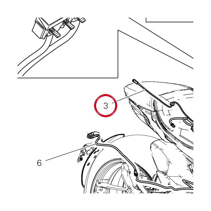 Faisceau arrière 500 h/g — réf. 5101P781C | Ducati Store