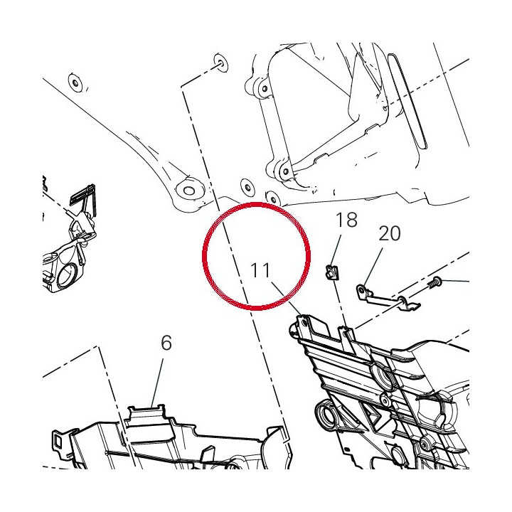 Support gauche 8291S922A — réf. 8291S922A | Ducati Store