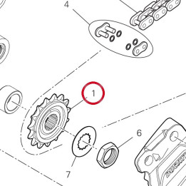 Pignon chaîne D15 44910792A — réf. 44910792A | Ducati Store