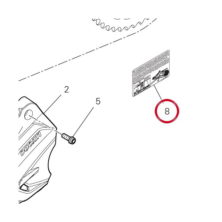 Decalcomanie réglage chaîne — réf. 43315081A | Ducati Store