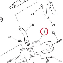 Tête de direction — réf. 34111832BA | Ducati Store