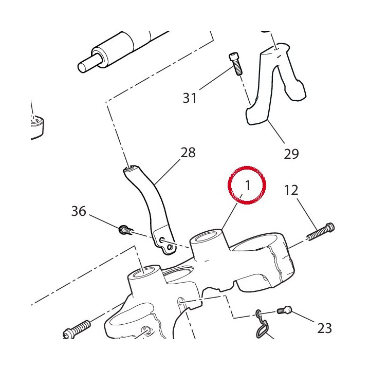 Tête de direction — réf. 34111832BA | Ducati Store