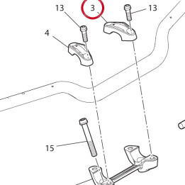 Cavalier guidon, supérieur — réf. 36012781AB | Ducati Store