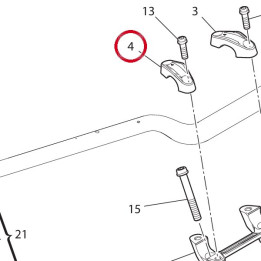 Cavalier guidon, supérieur — réf. 36012791AB | Ducati Store