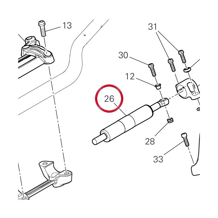 Amortisseur de direction — réf. 36420211A | Ducati Store