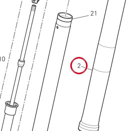 Fourche complète gauche — réf. 34521291C | Ducati Store