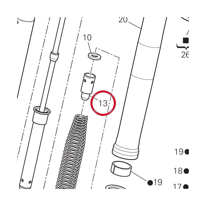 Tube de precharge 34915081A — réf. 34915081A | Ducati Store