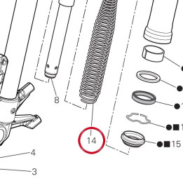 Ressort fourche 34915071A — réf. 34915071A | Ducati Store