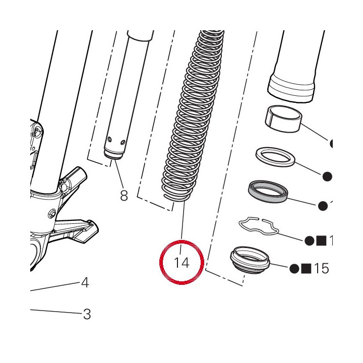 Ressort fourche 34915071A — réf. 34915071A | Ducati Store