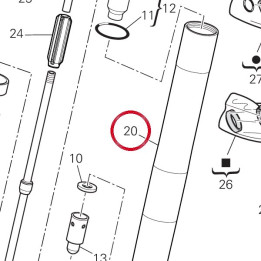 Fourreau fourche 34915031A — réf. 34915031A | Ducati Store