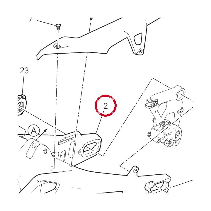 Bras oscillant arrière — réf. 37020521AA | Ducati Store