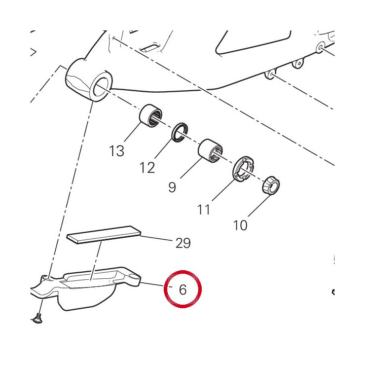 Patin chaîne inférieure — réf. 44712461A | Ducati Store