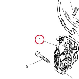 Étrier frein avant droite — réf. 61041522A | Ducati Store