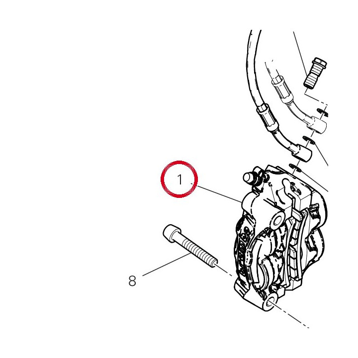 Étrier frein avant droite — réf. 61041522A | Ducati Store