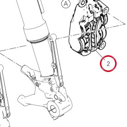 Étrier frein avant gauche — réf. 61041512A | Ducati Store