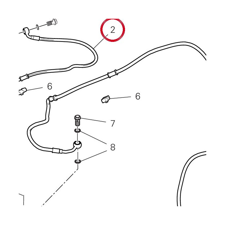Durite maître cylindre av — réf. 61811791B | Ducati Store