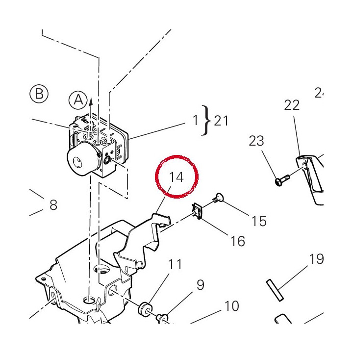Support Abs 8291N541B — réf. 8291N541B | Ducati Store