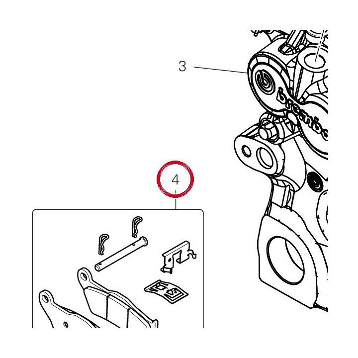 Kit arrière plaquettes — réf. 61341611A | Ducati Store