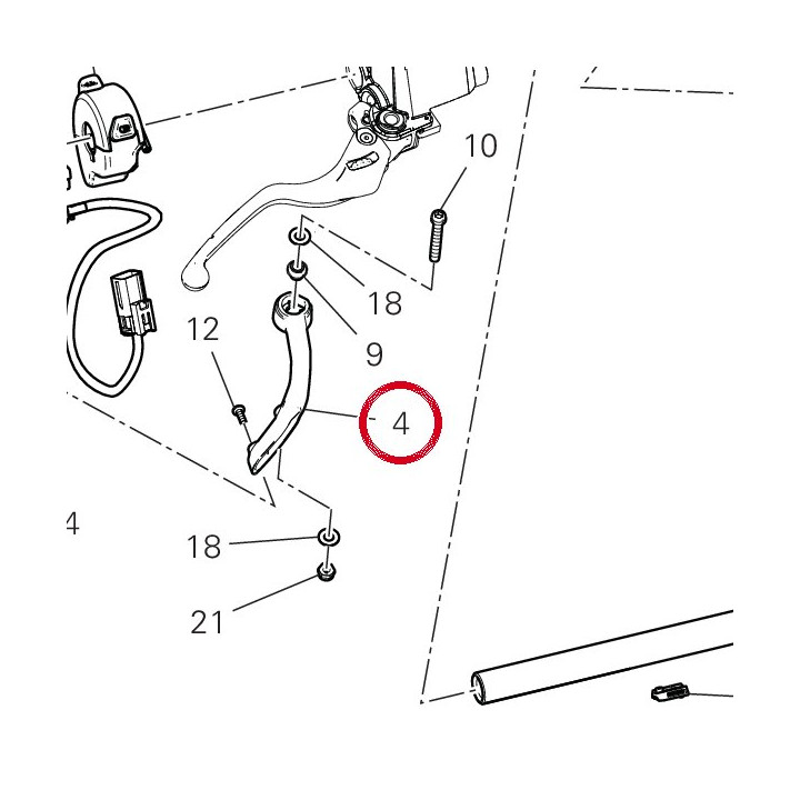 Bras protection main droit — réf. 4601L901A | Ducati Store
