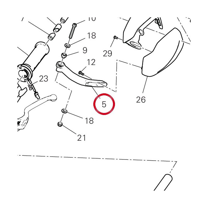 Bras protection main gauche — réf. 4601L911A | Ducati Store