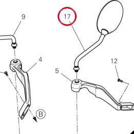 Miroir gauche 52310731A — réf. 52310731A | Ducati Store