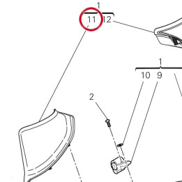 Couvercle droit 4601P111A — réf. 4601P111A | Ducati Store